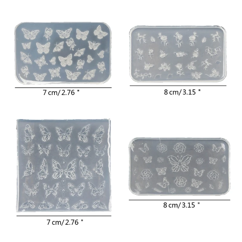 Versatile Art Mold for DIY Decorations Art Decorations Nails DIY Silicone Templates Nails Carving Moulds