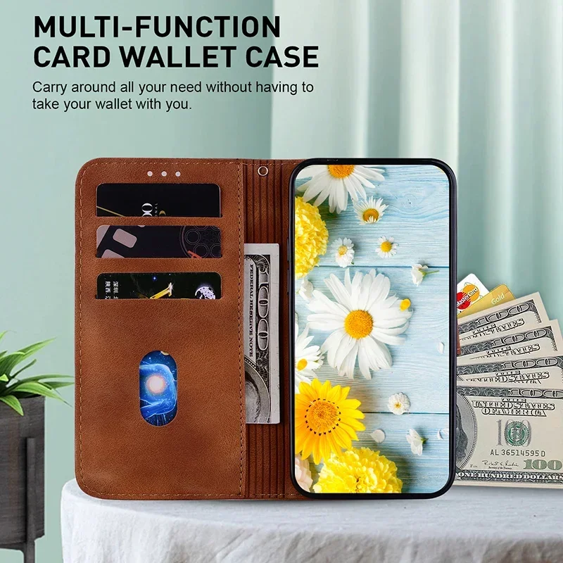 Magnetische Leder-Handyhülle für Motorola Moto E20 E30 E40 E7I POWER E6 PLAY E7 PLUS E22I E13 E6 PLUS Flip Cover Wallet Case – Detail 25