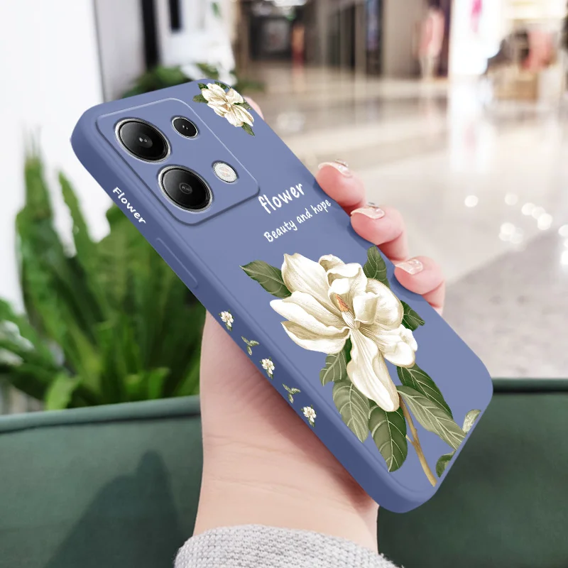 Magnolia Blossom Liquid Silicone Phone Case