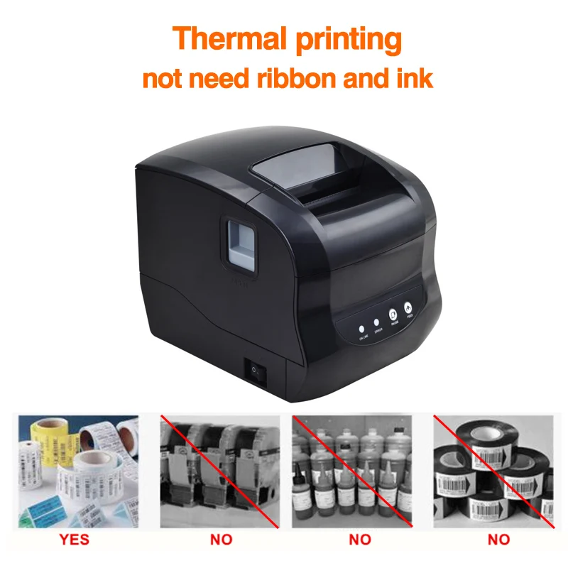 Xprinter XP-360B XP-365B Thermal Label Printer 2 Inch 20-80mm Self-Adverised Sticker Maker Machine Bluetooth 127MM/S for Windows portable instant photo printer