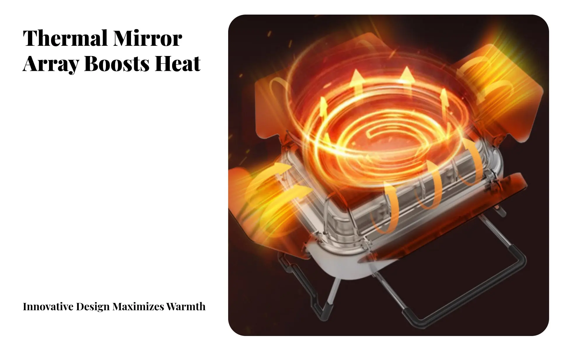 Pressure-Regulated Outdoor Heater, Mini Portable Heating Stove, Multi-Functional Camp Warmer, 2nd Generation, Infrared Burner