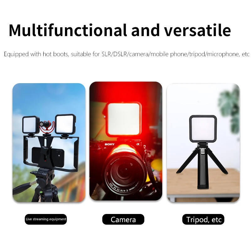 Portable RGB LED Video Light for DSLR Camera Photography
