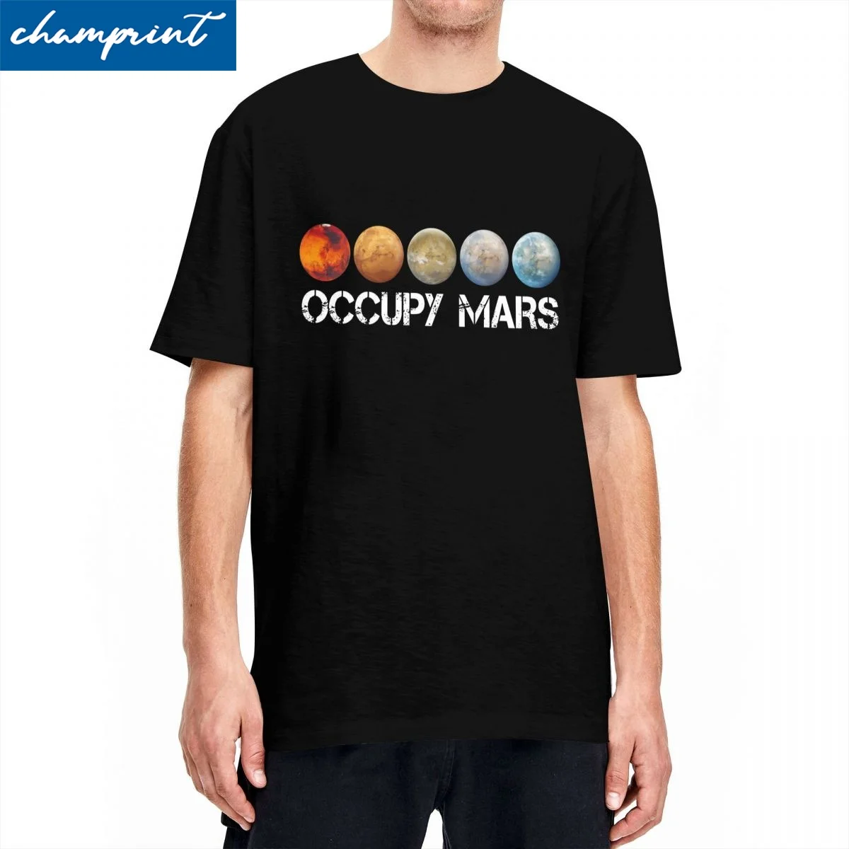 Uomo Donna Occupa Mars Terraform Magliette Apollo Astronauta Spacex 100% Cotone Vestiti Divertenti T-Shirt Girocollo T-Shirt Grafica