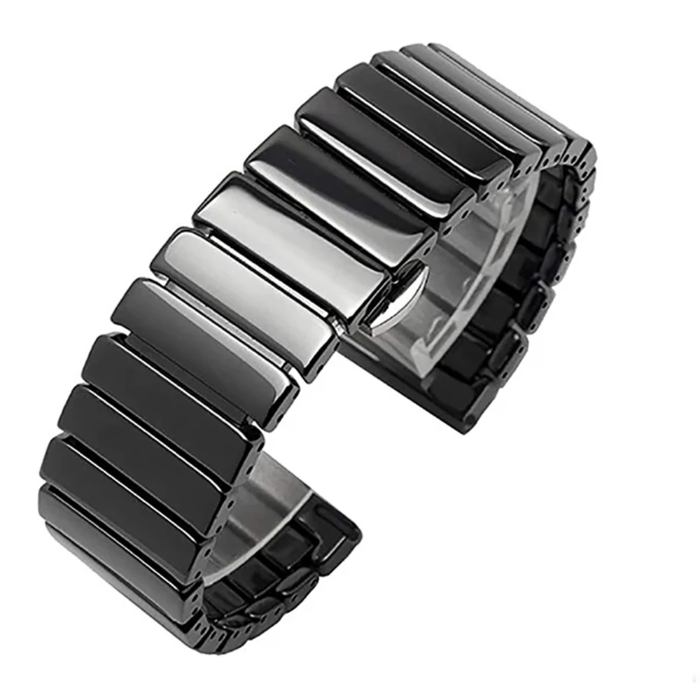 

20mm 22mm Ceramics Business Bracelet for Samsung Galaxy Watch 4 Classic 46mm/Active 2 Band for Samsung Gear S3 Classic Frontier