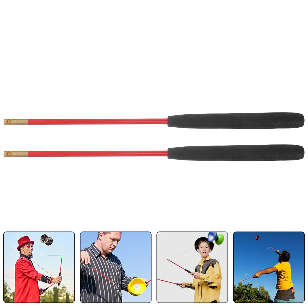 Diabolo Juggling 44.5cm Professional Diabolo Stick Anti-Slip Handle Solid Pole Replacement Juggling Bearing Stick diabolo toy
