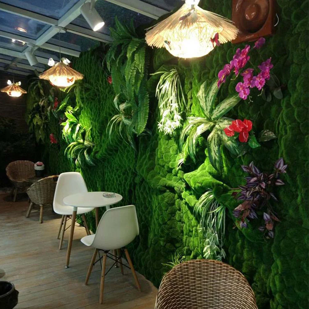 

Artificial Moss Decor Fake Lawn Simulation Moss Lawn Turf Fake Green Grass Ornament DIY Moss Ornament Home Floor Wall Decor