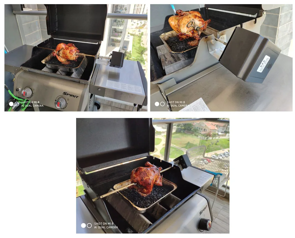 Description Picture 5 of item3V Battery Powered BBQ Motor Grill Rotisserie Rotating Barbecue Spit With 2.5 RPM Output Speed Tournebroche Bbq Parts