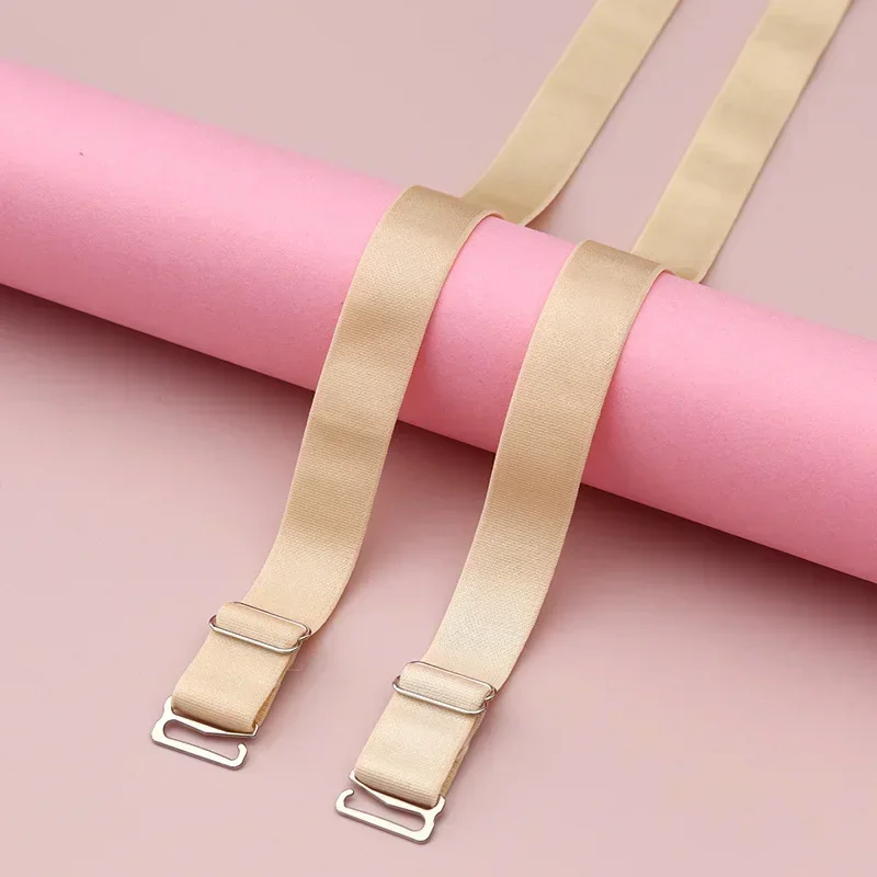 Bra Straps Invisible Bra Straps Shoulder Straps of Bra Accessories Adjustable High Elastic Strap with Metal Adjustment Buckle Underwear Replacement Bra Straps