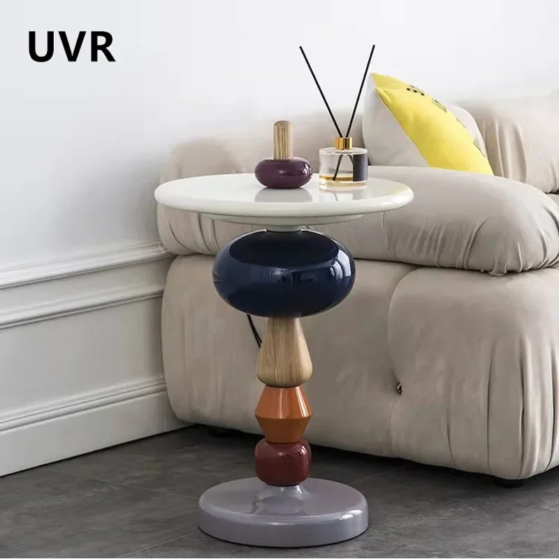 UVR High Quality Coffee Table Small Round Table Living Room Sofa Side Corner Small Side Bedroom Coffee