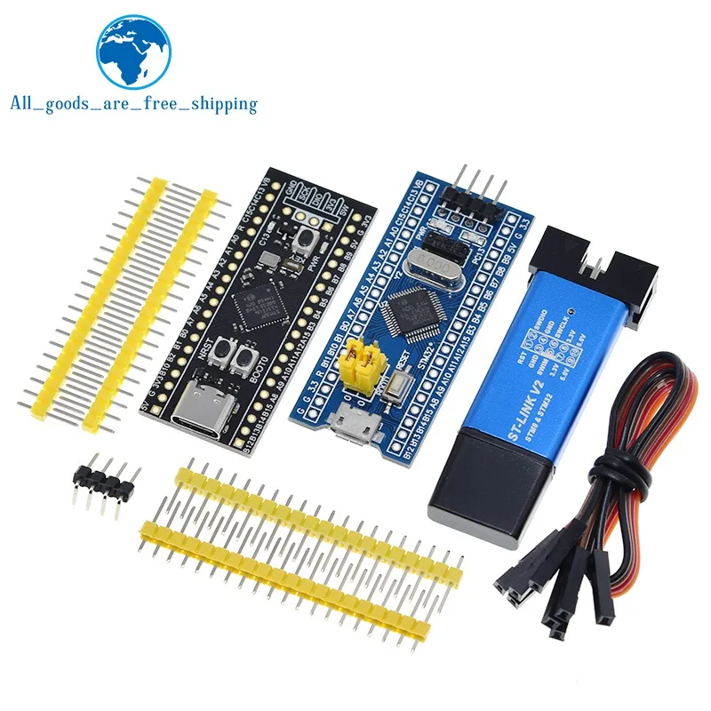 TZT STM32F103C8T6 CH32F103C8T6 ruka STM32 minimální systém rozvoj nasednout STM32F401 STM32F411 + ST-LINK V2 stáhnout programátor