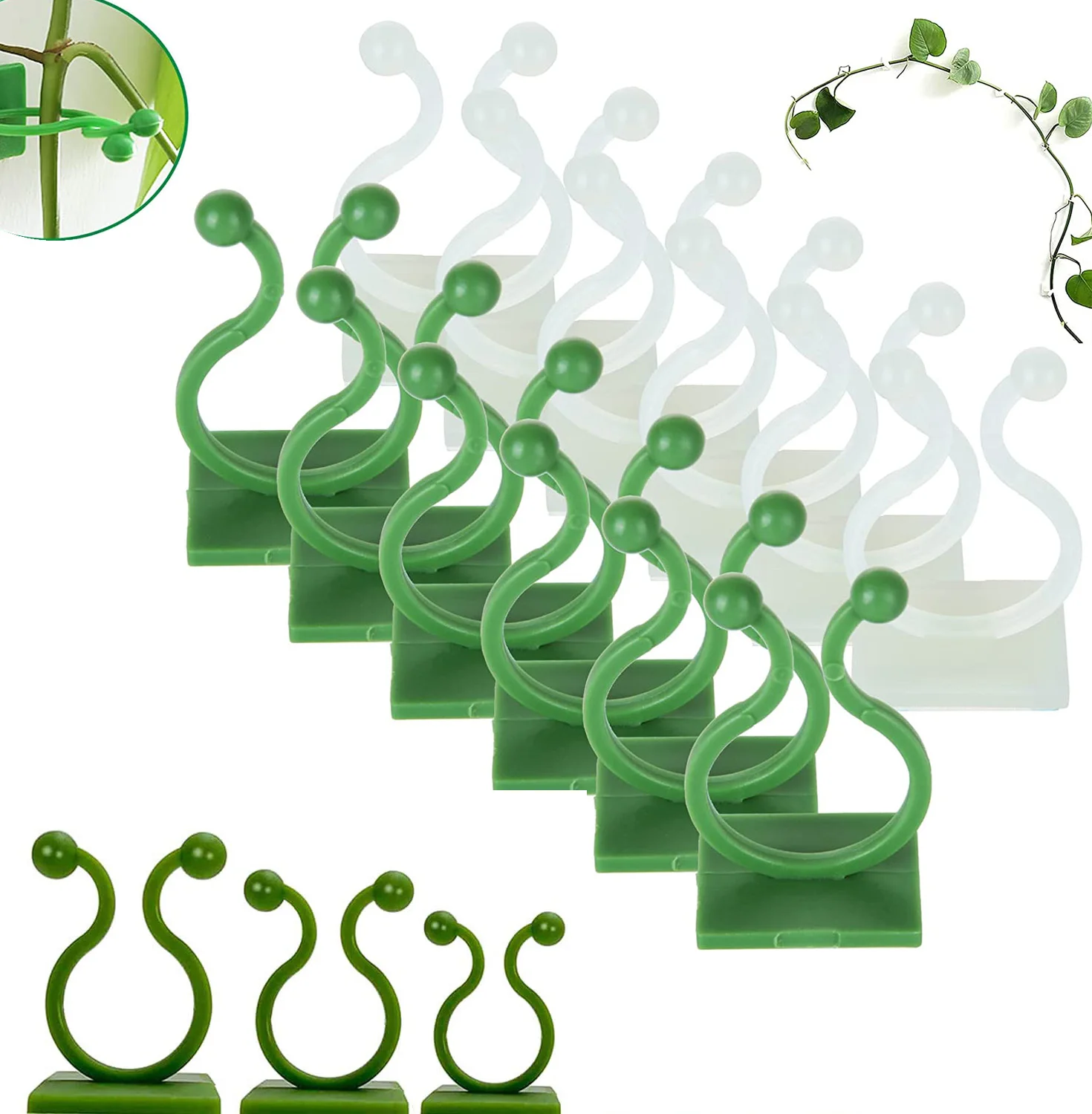 Invisible Wall Rattan Clamp Plant Climbing Wall Clips Self-Adhesive Plant Fixator Vine Buckle Hook Rattan Fixed Clip Bracket
