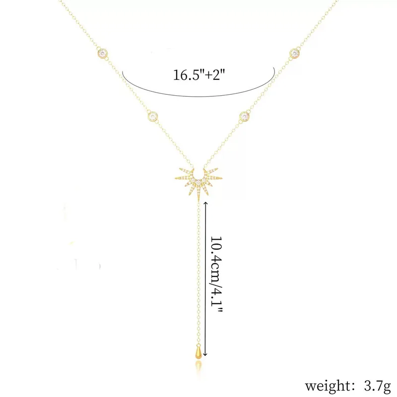 Stainless Steel Y-Shaped Pendant Necklace for Women Girls