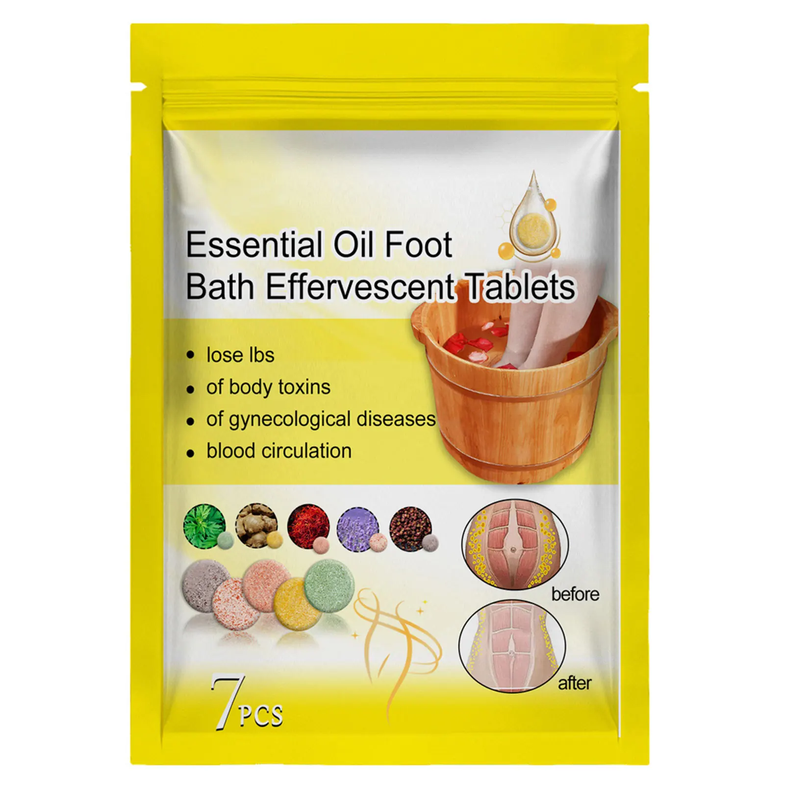 Ginger Soak Tablets for Foot Foot Care Botanicals Anti Swelling