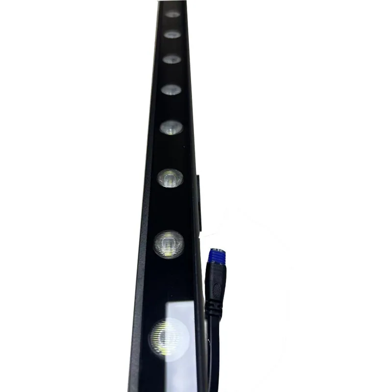 18W DC24V Black Fixture LED Wall Washer Light Outdoor With Baffle