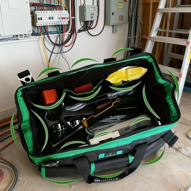 Kit di Attrezzi Portatile, Resistente all'Usura e ad Alta Capacità di Carico, Kit Multifunzionale Multistrato Specifico per Elettricisti - immagine 5