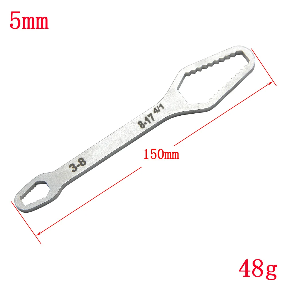 5mm Silver Box Wrench 3-17 Hexagonal Solid Wrench Tighten Screws Nuts Tool