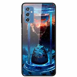 Durable Tempered Glass Hard Back Phone Case - Sleek Protective Cover for Galaxy M02s (Colorful)