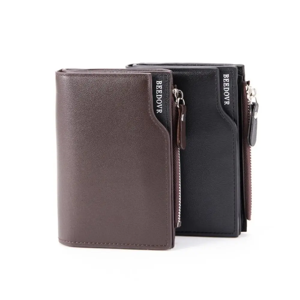 

Soft 2 Fold Purse High Quality Waterproof Multi-position Male Coin Pocket Foldable Contracted Men's Hand Bag Card Holder