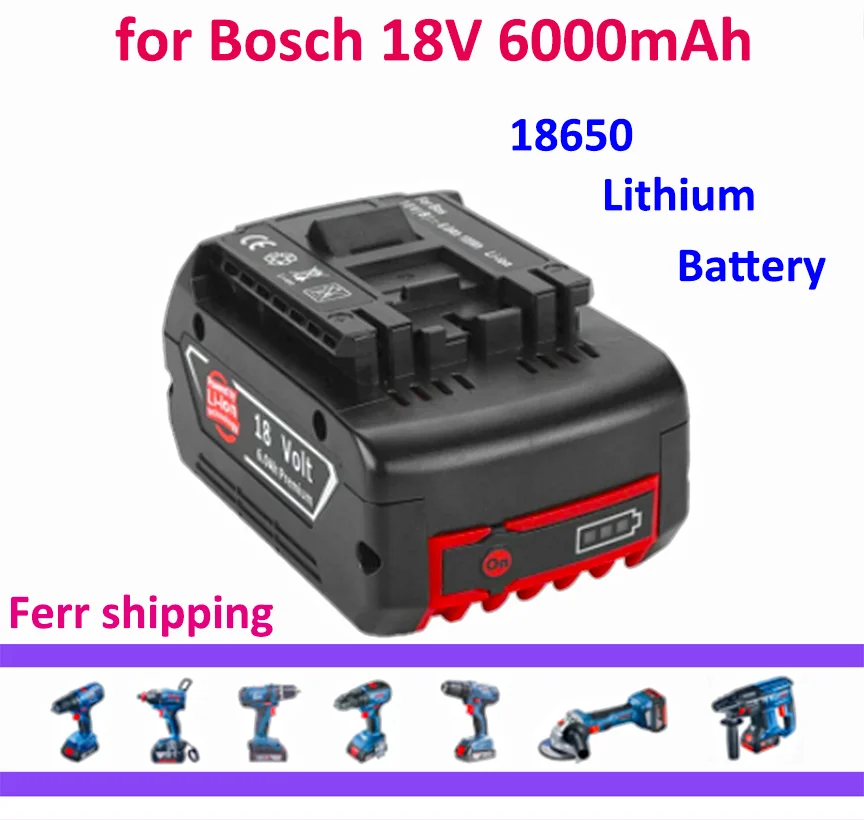 

New 2023 Charger for Bosch Electric Drill 18V 6000mAh Li-ion Battery BAT609,BAT609G,BAT618, BAT618G, BAT614, 2607336236 charger
