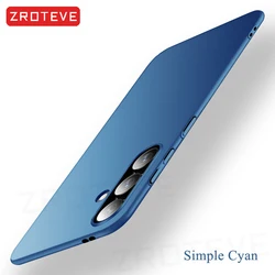 Slim Matte Hard PC Phone Case by ZROTEVE - Sleek and Durable Cover for Galaxy S21 FE (Simple Cyan)