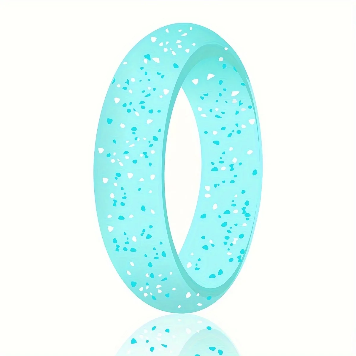 5 Pack Silicone Rings Wedding Band Ring for Women, 5.5mm Wide 2mm Thick