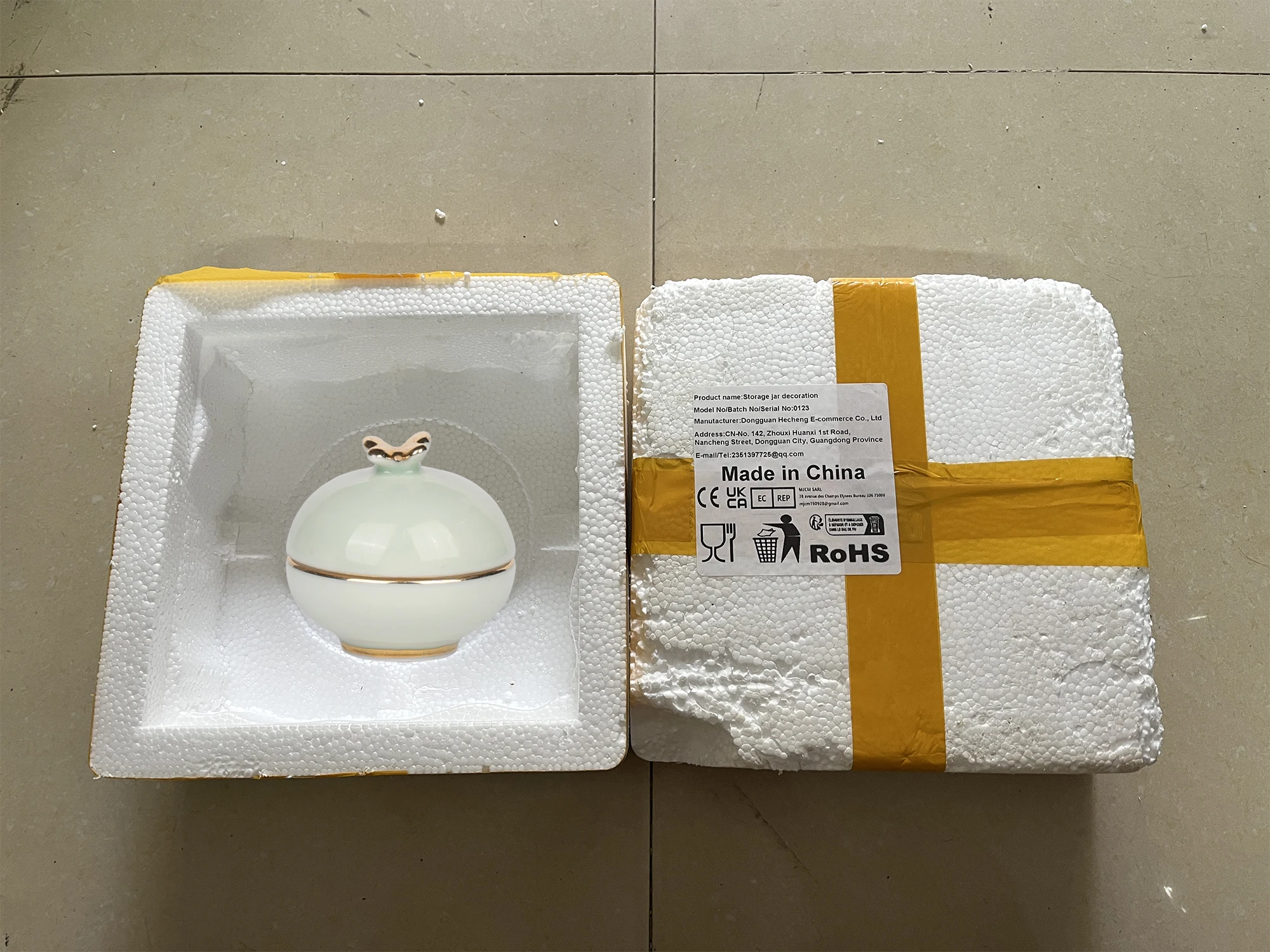 Gilded Butterfly Ceramic Jar 6