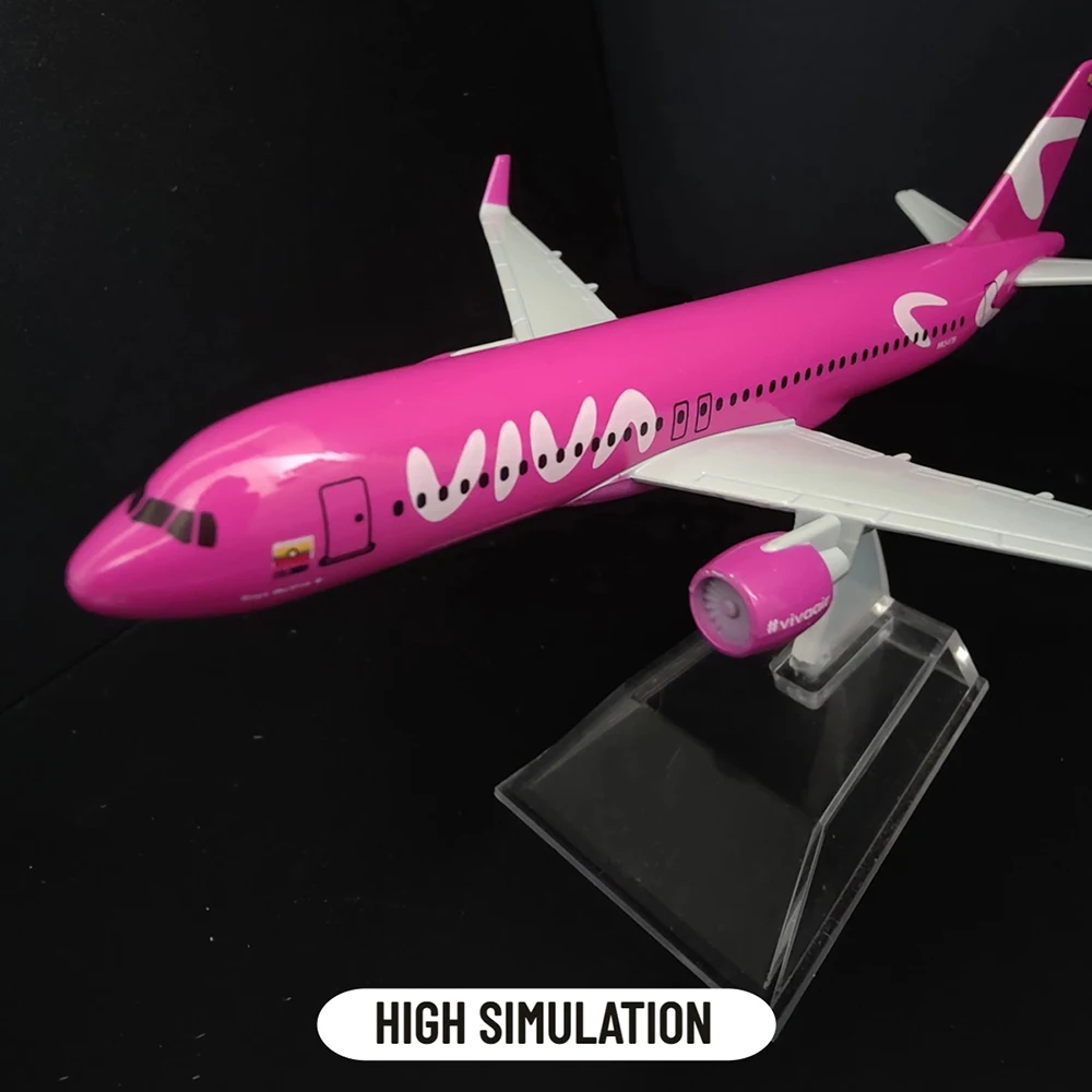 1:400 Scale Metal Aviation Replica Viva Air Aircraft Model Diecast Airplane Miniature Xmas Kids Room Decor Gift Toys for Boys 3