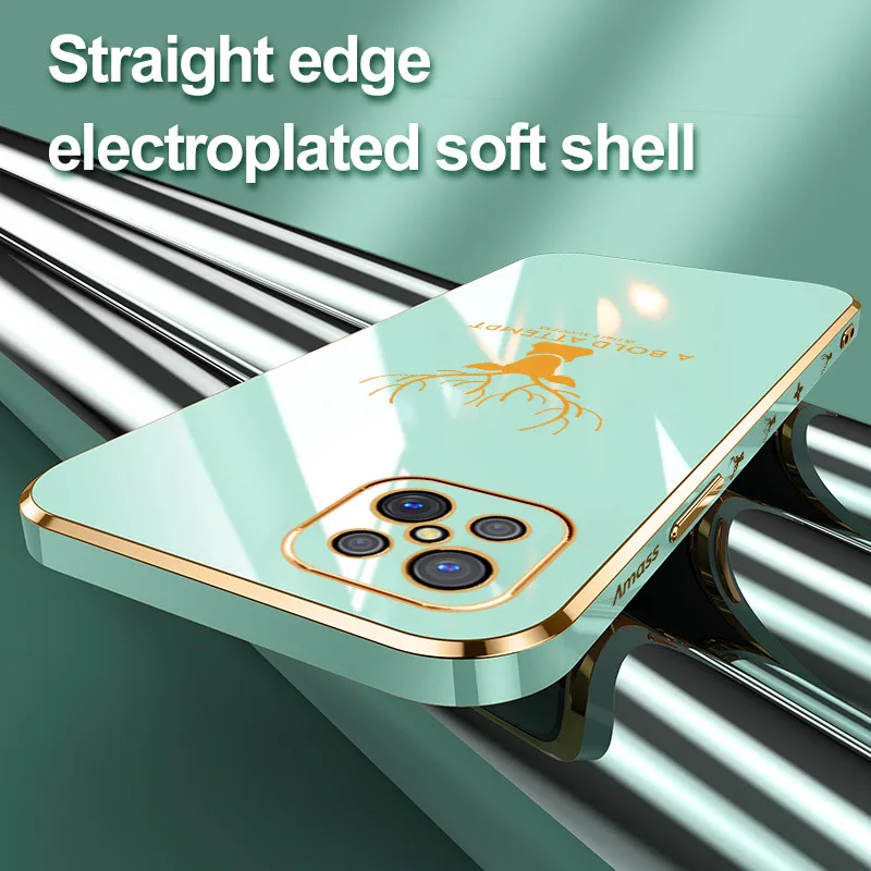 

Oppo Reno4 Z 4Z 5G CPH2065 Case Shockproof Deer Grain Plating Silicone TPU Soft Back Cover Case for Oppo Reno 4Z Reno4Z CPH2065
