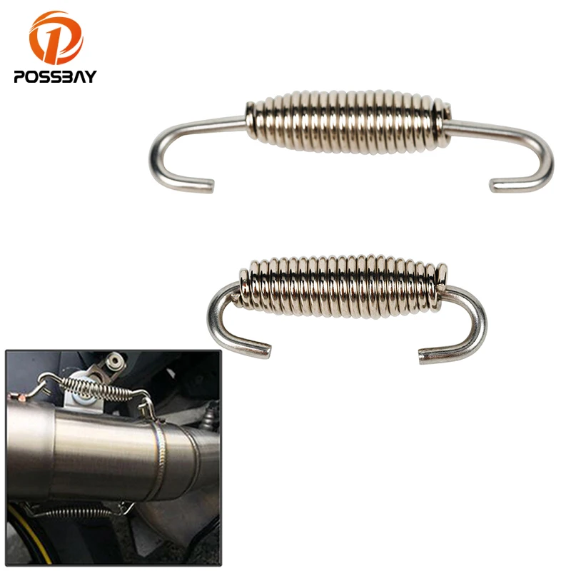 2 Pcs Motorcycle 60mm Exhaust Spring Pipe Muffler Springs Swivel Repair
