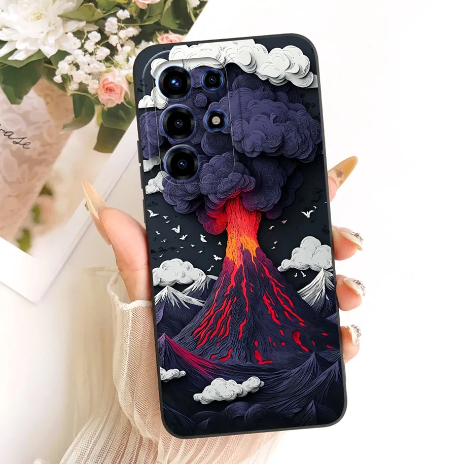Luxury Space Volcano Painted Soft Silicone Candy Color Protection Case