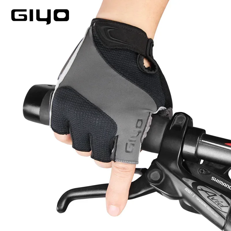 GIYO S-10 Summer MTB Bike Half Finger Cycling Glove Bicycle Breathable Shock Absorbing Sport Gloves Antiskid One Pair