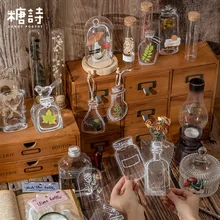 

20Pcs/Set Retro Transparent PET Large Sticker Pack Utensils Museum Series Vintage Cute Bottle DIY Planner Diary Material Decals