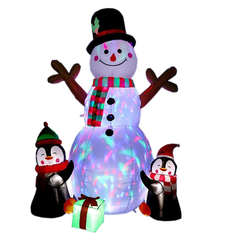 

Christmas Inflation Model Christmas Snowman Penguin Embrace Outdoor Party Luminous Decoration