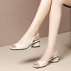 Women Peep Toe Pumps Mid-heel Light Weight Green Slip on Summer Shoes Lady Casual Escarpins Femme Tacones Mujer Zapatillas 2022 4
