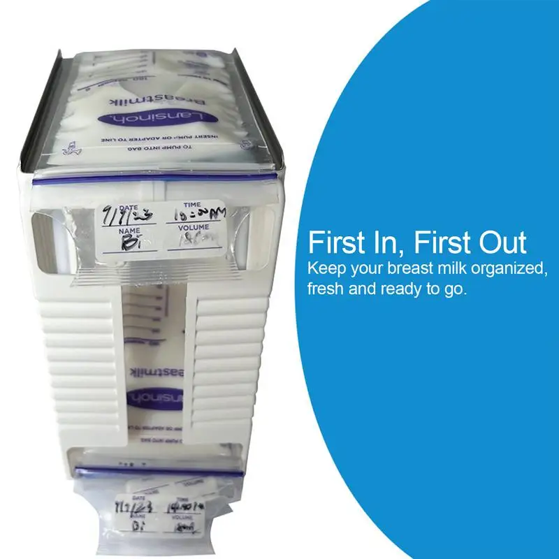 Breastmilk Freezer Holder Reusable Container Storing System Fridge Freeze Organizer for Freezing Breastmilk to Feed Baby