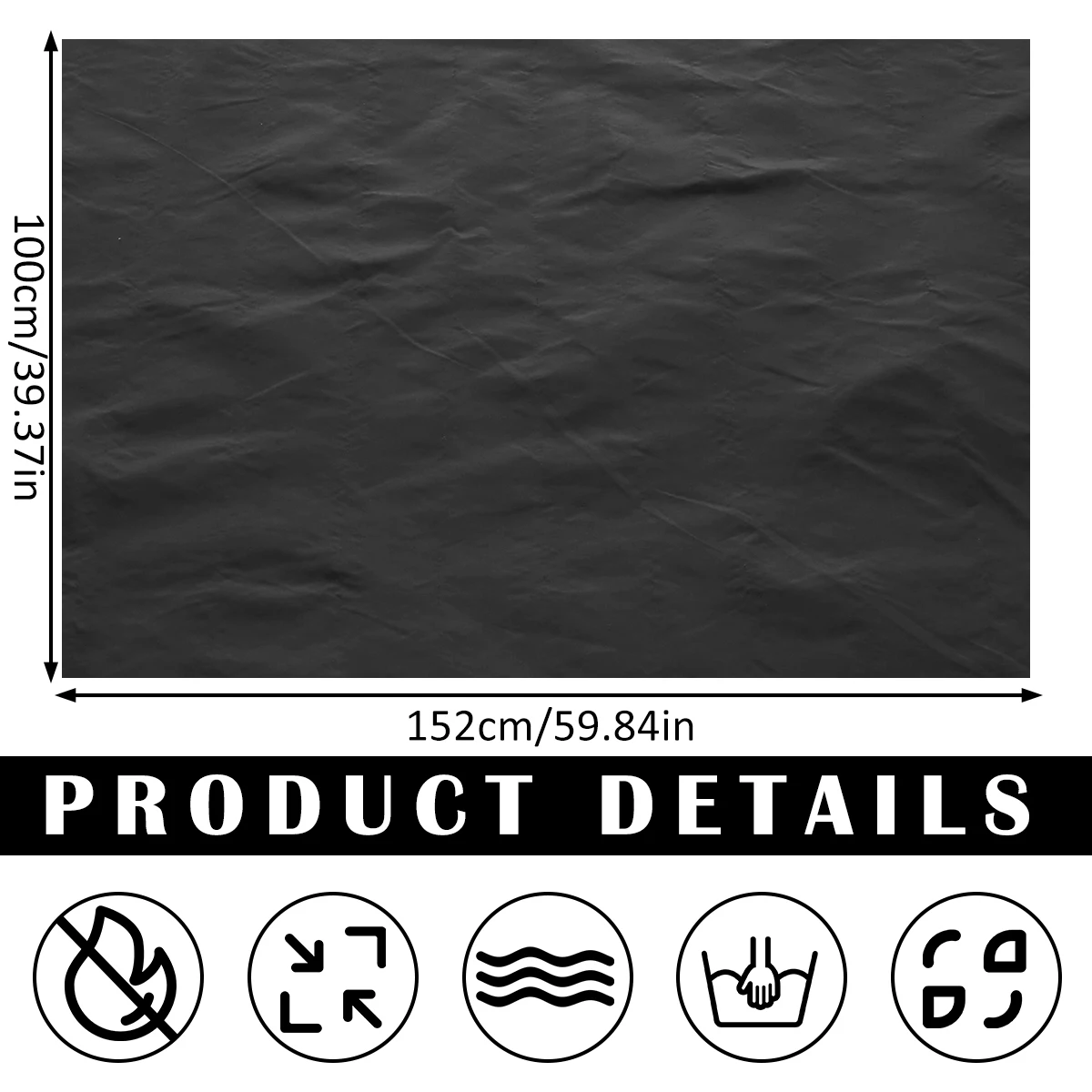 Fireproof Grill Pad Foldable Fire Pit Mat Heat Resistant Square Barbeque Protective Mat Portable Lawn Terrace Grill Rug Reusable