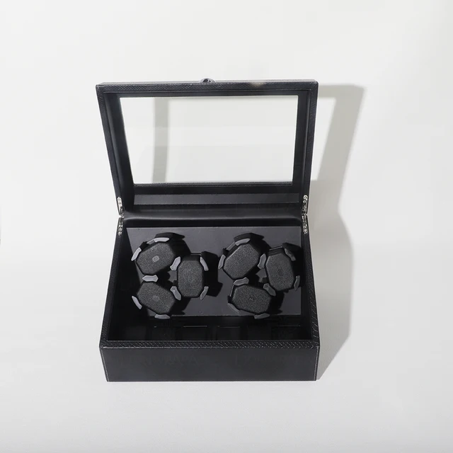 Boîte de remontoir de montre pour montres automatiques, support rotatif de 6 montres 1