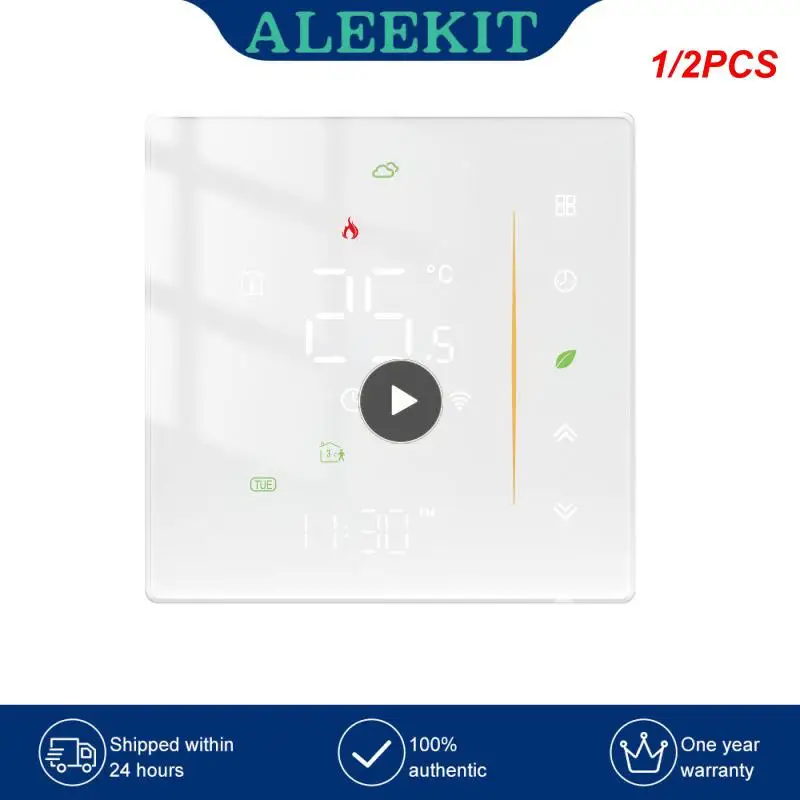 

1/2PCS Thermostat WiFi Wireless Room Temperature Controller of Water/Electric Floor Heating Gas Boiler Humidity Tuya Work with