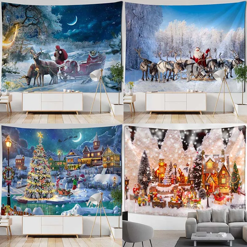 ChristmasHomeDecorationTapestrySantaClausandReindeerWallHangingLivingRoomBedroom.jpg