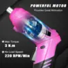 SOLUDE Pink Tool Set,130 Piece Women's Tool Kit for Home with 3.6V Cordless Rechargeable Screwdriver,Household Basic Toolkits 4