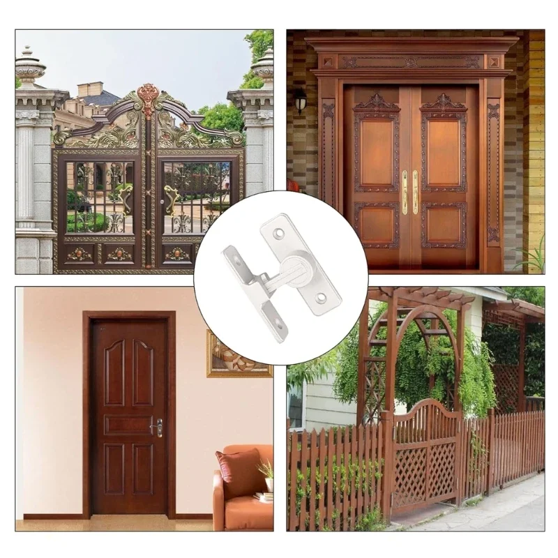 Sliding Door Security Latches Lock with Installation set for Left Right door H4GE