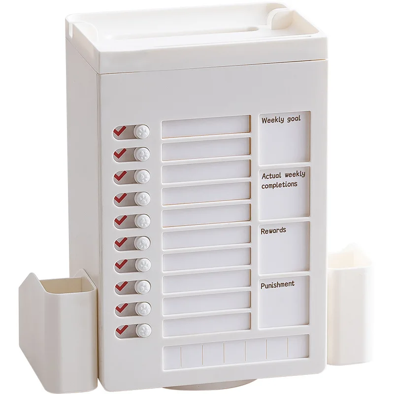 Multi-function Rotating Pen Holder Self-discipline Clock in Desktop Learning Pen Holder Storage Box Desktop Storage Rack