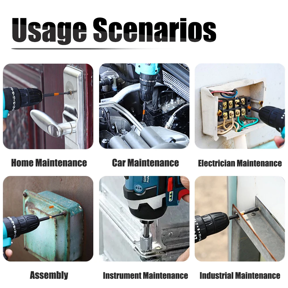 Cross Screwdriver Set Strong Magnetic Batch Head PH2 Impact Drill Bit Screw Alloy Steel Non-slip 25-150mm