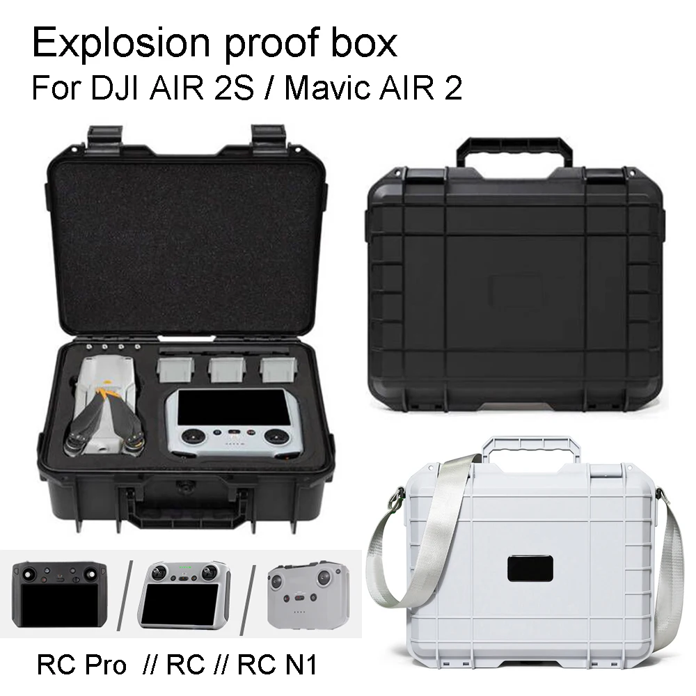 For DJI AIR 2S Carrying Case with Screen Remote Control Explosion Proof Case ABS Carrying DJI Mavic Air 2 Accessories Box