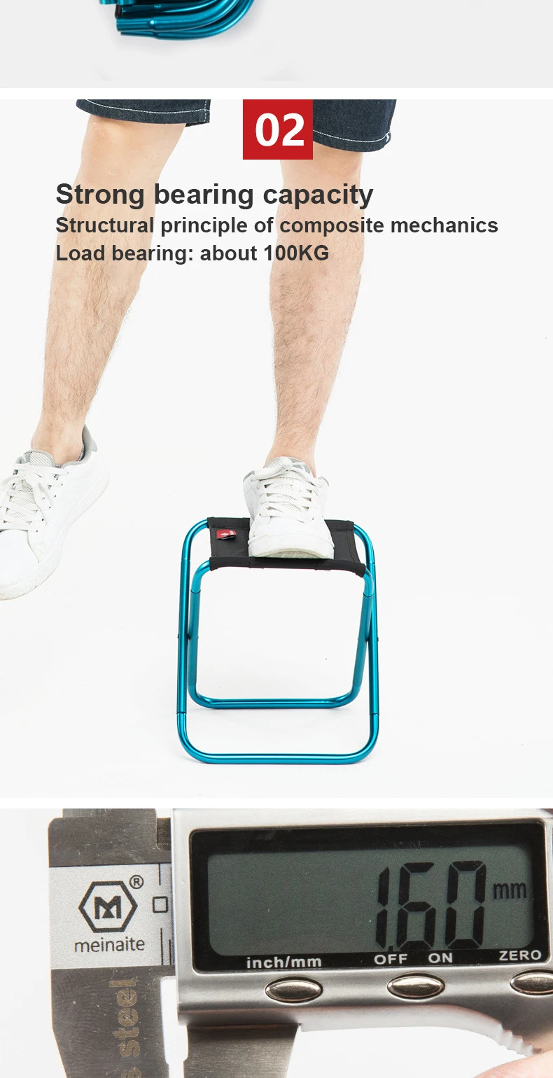 Sac à Dos Pliable - Chaise de Camping avec Sac - Tabouret de Camping Portable - Sac à Dos