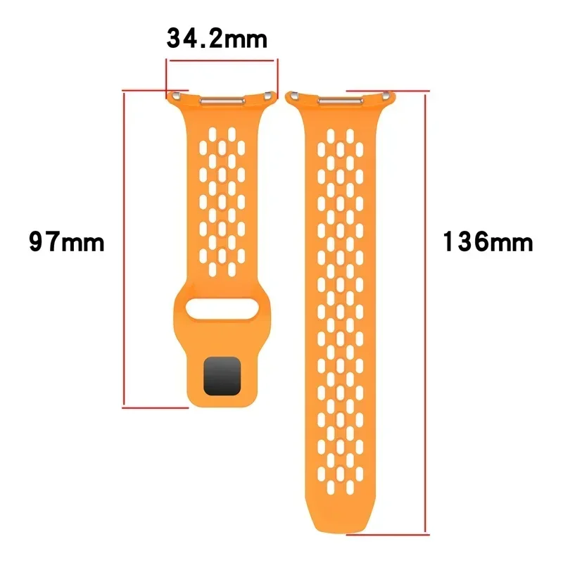 Breathable Silicone Sports Watchband Bracelet