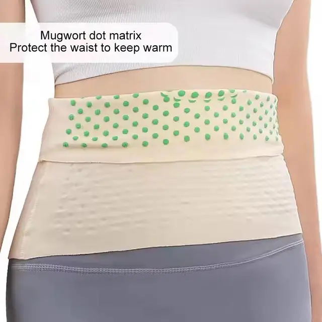 0.2cm Ultra Thin Modal Mugwort Waist Belt - Elastic Abdominal Warmer, Stomach Support, Belly Wrap - Breathable, Comfortable 2