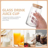 1 Pcs Disponible Mason Bocaux Café Tasse avec Pailles Couvercles Glacé Café Verres Boisson Jus Tasses pour Cocktail Whisky 5