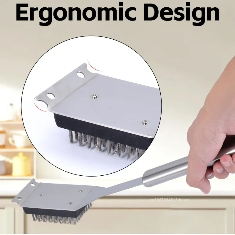 Grill Brush and Scraper, Wire BBQ Grill Brush for Outdoor Grill,16.5&rdquo;/14'' Cleaning BBQ Accessories, Safe Cleaner Brushes