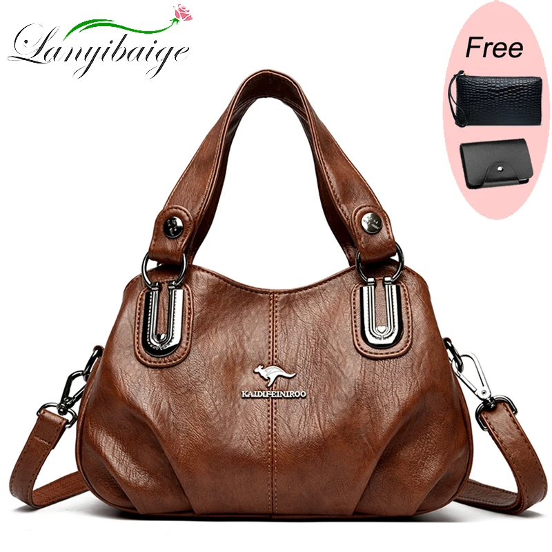 

Роскошные Высококачественные мягкие кожаные сумки, дизайнерские ретро сумки через плечо для женщин, Большая вместительная женская сумка через плечо